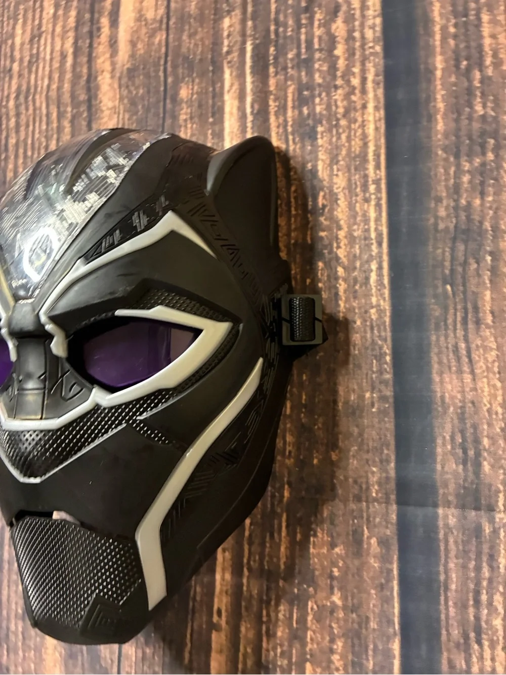 Black Panther Mask with Purple Lenses